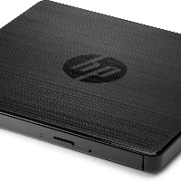 HP External USB DVDRW Drive, Black, Notebook, DVDRW, USB 2.0, 24x, 8x