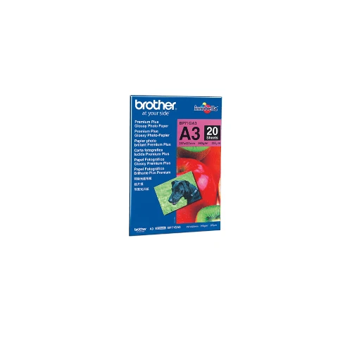 Brother A3 Glossy Paper, Gloss, 260 g/m, A3, Blue, Red, 20 sheets, 265 m