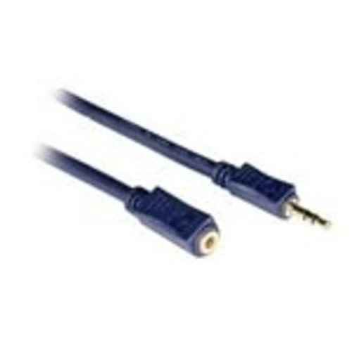 C2G 1m Velocity 3.5mm Stereo Audio Extension Cable M/F, 3.5mm, Male, 3.5mm, Female, 1 m, Black