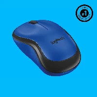Logitech M220 Silent, Ambidextrous, Optical, RF Wireless, 1000 DPI, Black, Blue