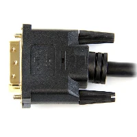 StarTech.com 0.5m HDMI to DVI-D Cable - M/M, 0.5 m, HDMI, DVI-D, Gold, Black, Polyvinyl chloride (PVC)