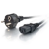 C2G 3m 16 AWG European Power Cord (IEC320C13 to CEE7/7), 3 m, CEE7/7, C13 coupler