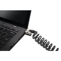 Kensington MicroSaver 2.0 Portable Keyed Laptop Lock, 1.8 m, Key, Steel, Black, Silver