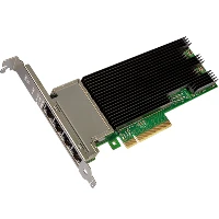 Intel X710T4, Internal, Wired, PCI Express, Ethernet, 10000 Mbit/s, Black, Green