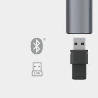Logitech Spotlight, Bluetooth/RF, USB, 30 m, Grey