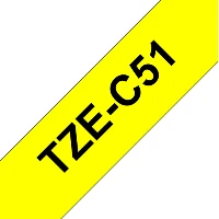Brother Laminated tape, Black on fluorescent yellow, TZe, Grey, Thermal transfer, Brother, PT-2430PC, PT-2700, PT-2730, PT-9600, PT-9700PC, PT-9800PCN