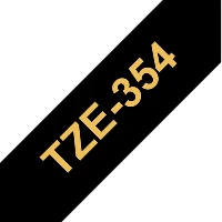 Brother Laminated tape 24mm, Gold on black, TZe, Thermal transfer, Brother, PT-7600, PT-2430PC, PT-2700, PT-2730, PT-9600, PT-9700PC, PT-9800PCN, 2.4 cm