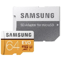 Samsung MB-MP64G, 64 GB, MicroSDXC, Class 10, UHS-I, 100 MB/s, Freeze resistant, Heat resistant, Water resistant