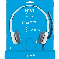 Logitech H150, Wired, Office/Call center, 20 - 20000 Hz, 80 g, Headset, White
