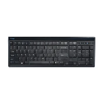 Kensington Advance Fit Full-Size Slim Keyboard, Full-size (100%), USB, QWERTY, Black