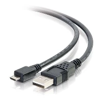 C2G 6.6ft (2m) USB 2.0 A to Micro-B Cable M/M - Black (2m), 2 m, USB A, Micro-USB B, USB 2.0, 480 Mbit/s, Black