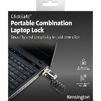 Kensington ClickSafe, 1.5 m, Combination lock, Black, Silver