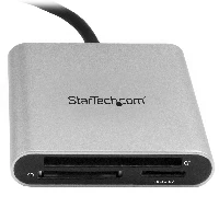 StarTech.com USB 3.0 Flash Memory Multi-Card Reader / Writer with USB-C - SD, microSD, CompactFlash, CF, MMC, MicroSD (TransFlash), MicroSDHC, MicroSDXC, SD, SDHC, SDXC, Black, Silver, 5000 Mbit/s, Aluminium, Plastic, CE, FCC, RoHS, USB 3.2 Gen 1 (3.1 Gen 1) Type-C