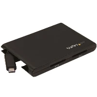 StarTech.com Dual-Slot SD Card Reader/Writer - USB 3.0 with USB-C - SD 4.0, UHS II, MMC, SD, SDHC, SDXC, Black, 5000 Mbit/s, Plastic, CE, FCC, RoHS, USB 3.2 Gen 1 (3.1 Gen 1) Type-C