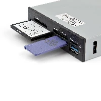 StarTech.com USB 3.0 Internal Multi-Card Reader with UHS-II Support, CF, Memory Stick (MS), MicroSD (TransFlash), MicroSDHC, MiniSD, MMC, MS Duo, MS Micro (M2), MS..., Black, Metallic, 5000 Mbit/s, Plastic, Steel, Power, CE, FCC, RoHS. TAA, REACH