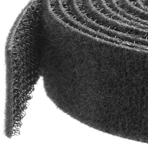StarTech.com Hook-and-Loop Cable Tie - 10 ft. Roll, Fabric, Black, 3048 mm, 19 mm, 115 mm, 217 mm