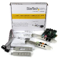 StarTech.com 7.1 Channel Sound Card - PCI Express, 24-bit, 192KHz, 7.1 channels, Internal, 24 bit, 92 dB, PCI-E x1