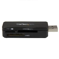 StarTech.com USB 3.0 External Flash Multi Media Memory Card Reader - SDHC MicroSD, MicroSD (TransFlash), microSDHC, miniSD, MMC, MS Duo, MS Micro (M2), MS PRO Duo, MS Pro-HG Duo,..., Black, Plastic, USB 3.2 Gen 1 (3.1 Gen 1), 0 - 40 C, -20 - 60 C