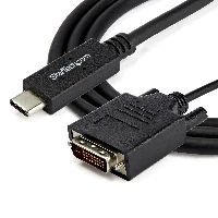 StarTech.com 6.6 ft. (2m) USB-C to DVI Cable - 1920 x 1200 - Black, 2 m, USB Type-C, DVI-D, Male, Male, Straight