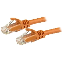 StarTech.com 5m CAT6 Ethernet Cable - Orange CAT 6 Gigabit Ethernet Wire -650MHz 100W PoE RJ45 UTP Network/Patch Cord Snagless w/Strain Relief Fluke Tested/Wiring is UL Certified/TIA, 5 m, Cat6, U/UTP (UTP), RJ-45, RJ-45