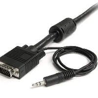 StarTech.com 2m Coax High Resolution Monitor VGA Cable with Audio HD15 M/M, 2 m, VGA (D-Sub) + 3.5mm, VGA (D-Sub) + 3.5mm, Male, Male, Nickel