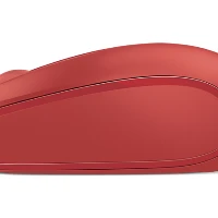 Microsoft Wireless Mobile Mouse 1850, Ambidextrous, RF Wireless, Red