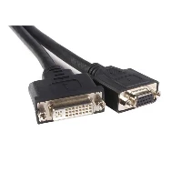 StarTech.com 8in LFH 59 Male to Female DVI I VGA DMS 59 Cable, DMS, DVI-I + VGA (D-Sub), Male, Female, 100 g, 17 mm
