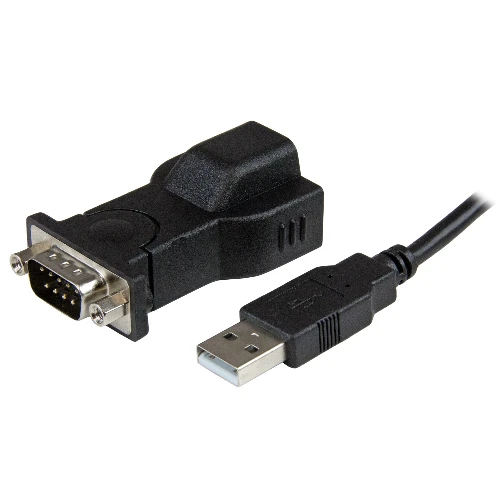 StarTech.com 1 Port USB to RS232 DB9 Serial Adapter with Detachable 6ft USB A to B Cable, DB-9, USB B, 1.8 m, Black