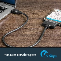 StarTech.com SATA to USB Cable with UASP, Black, CE, FCC, ASMedia - ASM1153E, 0 - 60 C, -10 - 70 C, 49 mm