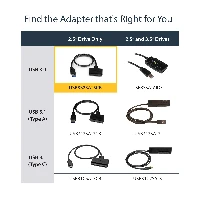 StarTech.com SATA to USB Cable with UASP, Black, CE, FCC, ASMedia - ASM1153E, 0 - 60 C, -10 - 70 C, 49 mm