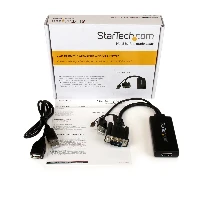 StarTech.com VGA to HDMI Adapter with USB Audio & Power  Portable VGA to HDMI Converter  1080p, 1920 x 1080 pixels, Black, Micro Silicon - MS9282, Active video converter, 0 - 60 C, -10 - 70 C