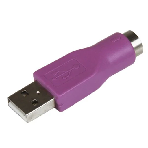 StarTech.com Replacement PS/2 Keyboard to USB Adapter - F/M, USB A, PS/2, Violet
