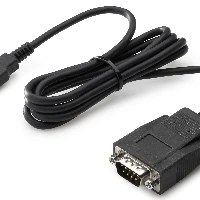 HP USB to Serial Port Adapter, Black, USB Type-A, DB-9, Male, Male, Business