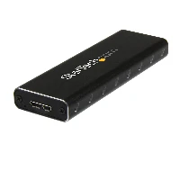 StarTech.com M.2 SSD Enclosure for M.2 SATA SSDs - USB 3.0 (5Gbps) with UASP, SSD enclosure, M.2, M.2, 6 Gbit/s, USB connectivity, Black