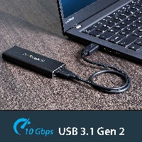 StarTech.com M.2 SSD Enclosure for M.2 SATA SSDs - USB 3.0 (5Gbps) with UASP, SSD enclosure, M.2, M.2, 6 Gbit/s, USB connectivity, Black