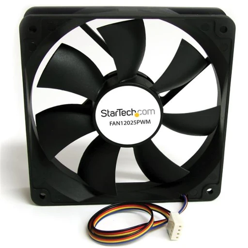 StarTech.com 120x25mm Computer Case Fan with PWM  Pulse Width Modulation Connector, Fan, 12 cm, 39 dB, Black