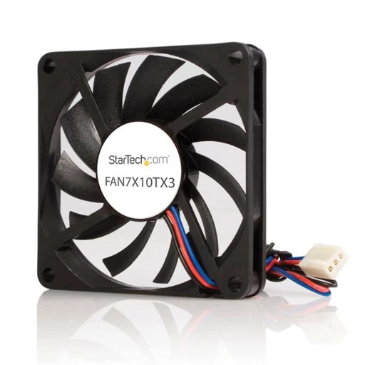 StarTech.com Replacement 70mm TX3 Dual Ball Bearing CPU Cooler Fan, Fan, 7 cm, 3500 RPM, 33 dB, 21.33 cfm, Black
