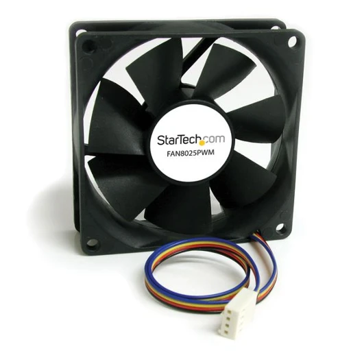 StarTech.com 80x25mm Computer Case Fan with PWM  Pulse Width Modulation Connector, Fan, 8 cm, 28 dB, Black