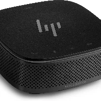HP 3AQ21AA, Personal audio conferencing system, Black, Desk, Business, 98 mm, 98 mm