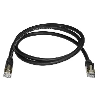 StarTech.com 1m CAT6a Ethernet Cable - 10 Gigabit Shielded Snagless RJ45 100W PoE Patch Cord - 10GbE STP Network Cable w/Strain Relief - Black Fluke Tested/Wiring is UL Certified/TIA, 1 m, Cat6a, U/FTP (STP), RJ-45, RJ-45