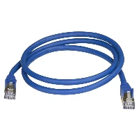 StarTech.com 1m CAT6a Ethernet Cable - 10 Gigabit Shielded Snagless RJ45 100W PoE Patch Cord - 10GbE STP Network Cable w/Strain Relief - Blue Fluke Tested/Wiring is UL Certified/TIA, 1 m, Cat6a, U/FTP (STP), RJ-45, RJ-45