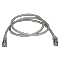 StarTech.com 1m CAT6a Ethernet Cable - 10 Gigabit Shielded Snagless RJ45 100W PoE Patch Cord - 10GbE STP Network Cable w/Strain Relief - Grey Fluke Tested/Wiring is UL Certified/TIA, 1 m, Cat6a, U/FTP (STP), RJ-45, RJ-45
