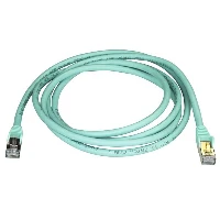 StarTech.com 2m CAT6a Ethernet Cable - 10 Gigabit Shielded Snagless RJ45 100W PoE Patch Cord - 10GbE STP Network Cable w/Strain Relief - Aqua Fluke Tested/Wiring is UL Certified/TIA, 2 m, Cat6a, U/FTP (STP), RJ-45, RJ-45