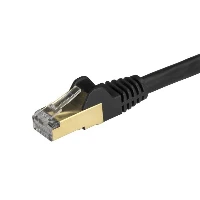 StarTech.com 2m CAT6a Ethernet Cable - 10 Gigabit Shielded Snagless RJ45 100W PoE Patch Cord - 10GbE STP Network Cable w/Strain Relief - Black Fluke Tested/Wiring is UL Certified/TIA, 2 m, Cat6a, U/FTP (STP), RJ-45, RJ-45