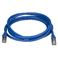 StarTech.com 2m CAT6a Ethernet Cable - 10 Gigabit Shielded Snagless RJ45 100W PoE Patch Cord - 10GbE STP Network Cable w/Strain Relief - Blue Fluke Tested/Wiring is UL Certified/TIA, 2 m, Cat6a, U/FTP (STP), RJ-45, RJ-45
