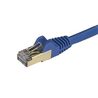StarTech.com 2m CAT6a Ethernet Cable - 10 Gigabit Shielded Snagless RJ45 100W PoE Patch Cord - 10GbE STP Network Cable w/Strain Relief - Blue Fluke Tested/Wiring is UL Certified/TIA, 2 m, Cat6a, U/FTP (STP), RJ-45, RJ-45