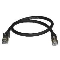 StarTech.com 0.50m CAT6a Ethernet Cable - 10 Gigabit Shielded Snagless RJ45 100W PoE Patch Cord - 10GbE STP Network Cable w/Strain Relief - Black Fluke Tested/Wiring is UL Certified/TIA, 0.5 m, Cat6a, U/FTP (STP), RJ-45, RJ-45