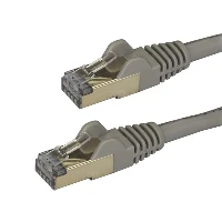 StarTech.com 0.50m CAT6a Ethernet Cable - 10 Gigabit Shielded Snagless RJ45 100W PoE Patch Cord - 10GbE STP Network Cable w/Strain Relief - Grey Fluke Tested/Wiring is UL Certified/TIA, 0.5 m, Cat6a, U/FTP (STP), RJ-45, RJ-45