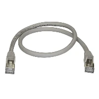 StarTech.com 0.50m CAT6a Ethernet Cable - 10 Gigabit Shielded Snagless RJ45 100W PoE Patch Cord - 10GbE STP Network Cable w/Strain Relief - Grey Fluke Tested/Wiring is UL Certified/TIA, 0.5 m, Cat6a, U/FTP (STP), RJ-45, RJ-45