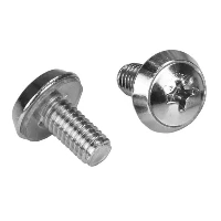 StarTech.com M6 Rack Screws and M6 Cage Nuts - 20 Pack, Screw, Silver, RoHS, 210 g, 20 pc(s), 122 mm